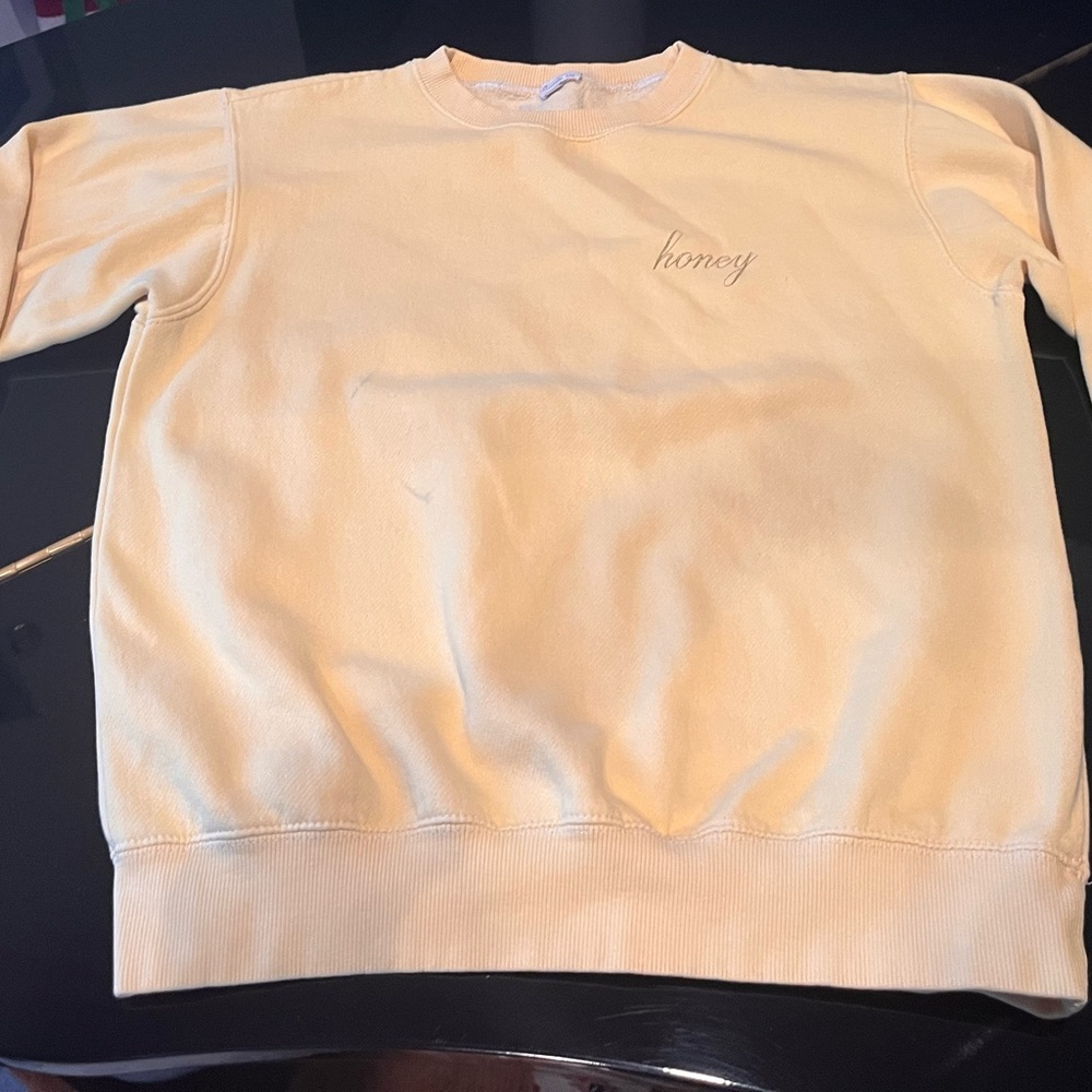 Brandy Melville Honey Yellow crewneck